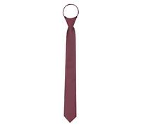 WANYING Cravatta Stretta 6cm Pre-legato con Cerniera per Uomo Business Casual Lunghezza 48cm - Bordeaux Rosso