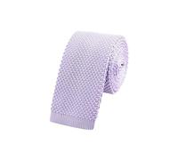WANYING Cravatta stretta da uomo, 5,7 cm, lavorata a maglia, cravatta, stile retrò, vintage, casual, per ufficio, basic, tinta unita, lilla chiaro, Länge 148cm × Breite 5.7cm