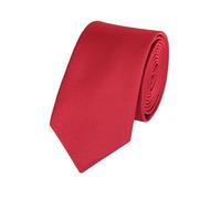 WANYING Cravatta stretta da uomo, 6 cm, larghezza 2,36", sottile, alla moda, casual, business, matrimonio, formale, informale, a strisce, tinta unita, Tinta unita Rosso, 6 × 145 cm