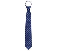 WANYING Cravatta Stretta da Uomo 7cm 2.75" Pre-annodata con Chiusura Lampo Cravatta di Sicurezza Zip Tie Business Casual Lunghezza 48cm - H Blu scuro floreale