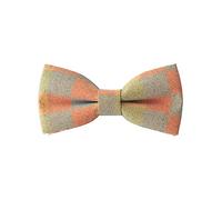 WANYING Papillon da Uomo in Sughero con Profilo in Legno e Chiusura A Spillo Già legato Regolabile Gentleman Casual Formal - Motivo A Scacchiera Woodgrain 08