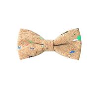 WANYING Papillon da Uomo in Sughero con Profilo in Legno e Chiusura A Spillo Già legato Regolabile Gentleman Casual Formal - Toppe Colorate in Granito 12