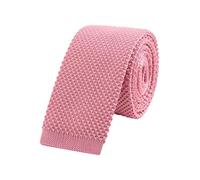 WANYING Uomo 5,7cm 2.25" Cravatta Ristretto Lavorata a Maglia Skinny Stretta Sottile Cravatta a Maglia Stile Retrò Vintage Casual Da lavoro Basic per Gentlemen - Tinta Unita Rosa Scuro