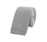 WANYING Uomo 5,7cm 2.25" Cravatta Ristretto Lavorata a Maglia Skinny Stretta Sottile Cravatta a Maglia Stile Retrò Vintage Casual Da lavoro Basic per Gentlemen - Tinta Unita Grigio
