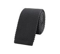 WANYING Uomo 5,7cm 2.25" Cravatta Ristretto Lavorata a Maglia Skinny Stretta Sottile Cravatta a Maglia Stile Retrò Vintage Casual Da lavoro Basic per Gentlemen - Tinta Unita Nero