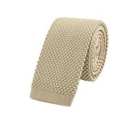 WANYING Uomo 5,7cm 2.25" Cravatta Ristretto Lavorata a Maglia Skinny Stretta Sottile Cravatta a Maglia Stile Retrò Vintage Casual Da lavoro Basic per Gentlemen - Tinta Unita Cachi