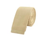 WANYING Uomo 5,7cm 2.25" Cravatta Ristretto Lavorata a Maglia Skinny Stretta Sottile Cravatta a Maglia Stile Retrò Vintage Casual Da lavoro Basic per Gentlemen - Tinta Unita Beige