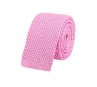WANYING Uomo 5,7cm 2.25" Cravatta Ristretto Lavorata a Maglia Skinny Stretta Sottile Cravatta a Maglia Stile Retrò Vintage Casual Da lavoro Basic per Gentlemen - Tinta Unita Rosa Chiaro