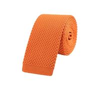 WANYING Uomo 5,7cm 2.25" Cravatta Ristretto Lavorata a Maglia Skinny Stretta Sottile Cravatta a Maglia Stile Retrò Vintage Casual Da lavoro Basic per Gentlemen - Tinta Unita Arancia