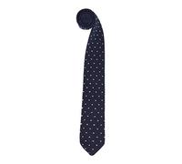 WANYING Uomo 6cm 2,36" Cravatta Ristretto Lavorata a Maglia Skinny Stretta Cravatta a Maglia in Stile Retrò Sportivo Casual Ufficio Accessorio Basic per Gentlemen - B05 motivo V piccola & blu navy