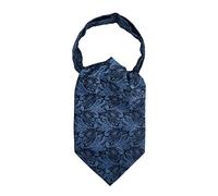 WANYING Uomo Cravatta Ascot Fazzoletto da collo, Retrò e Chic per Signore - Paisley Blu & Nero