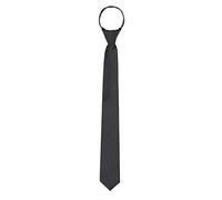 WANYING Uomo Cravatta Stretta 6cm Pre-legato con Cerniera Business Casual Lunghezza 54cm - Nero