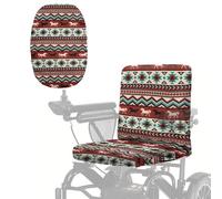 Wanyint Accessori per scooter per anziani disabili, accessori di protezione per sedia a rotelle elettrica, copertura antipolvere lavabile in lavatrice, 89,7 x 45,7 cm, cavallo azteco sud-ovest rosso