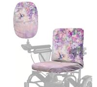 Wanyint Accessori per sedia a rotelle elettrica, protezione universale per scooter per mobilità elettrica, protezione antipolvere per anziani disabili, colibrì glicine fiore
