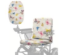 Wanyint Accessori protettivi per sedie a rotelle elettriche Copertura universale per scooter per mobilità Accessori antipolvere per anziani disabili, farfalla vintage acquerello