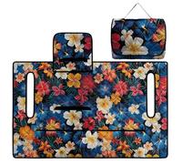 Wanyint Coperta per sellino da golf cart pieghevole per un facile trasporto, adatta per la maggior parte dei carrelli a due posti, trapuntata con 4 tasche anteriori, 130 x 76 cm, palma ibisco