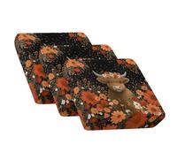 Wanyint Copridivano elasticizzato per divano componibile, lavabile in lavatrice, antiscivolo, decorazione per mobili, motivo mucca delle Highland, rosso