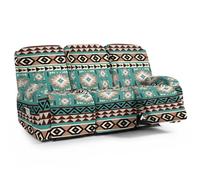 Wanyint Copridivano per divano reclinabile, morbido, 8 pezzi, resistente, in poliestere, protezione per mobili a 3 posti, decorazione per soggiorno, azteco sud-occidentale, colore: foglia di tè