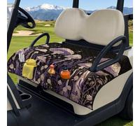 Wanyint Coprisedile 2 in 1 per golf cart e pacchetto per il trasporto, si piega come una borsa con manico, misura universale per due posti, 4 tasche portaoggetti, poliestere lavabile in lavatrice