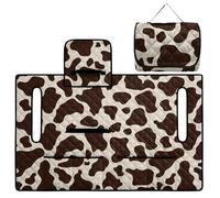 Wanyint Coprisedile 2 in 1 per golf cart e pacchetto per il trasporto, si piega come una borsa con manico, misura universale per due posti, 4 tasche portaoggetti, in poliestere lavabile in lavatrice