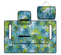 Wanyint Coprisedile 2 in 1 per golf cart e pacchetto per il trasporto, si piega come una borsa con manico, misura universale per due posti, 4 tasche portaoggetti, poliestere lavabile in lavatrice