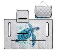 Wanyint Coprisedile 2 in 1 per golf cart e pacchetto per il trasporto, si piega come una borsa con manico, misura universale per due posti, 4 tasche portaoggetti, poliestere lavabile in lavatrice