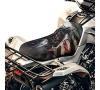 Wanyint Coprisedile per ATV per tutte le stagioni, 63 x 25,4 cm, impermeabile e resistente ai raggi UV, universale, elasticizzato per Honda Rancher 420/Yamaha Kodiak 450, cavallo bandiera americana