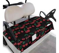Wanyint Coprisedile per carrello da golf, confortevole, assorbe il sudore, in tessuto, con 4 tasche, adatto per auto da club per 2 persone, per estate o inverno, nero ciliegia