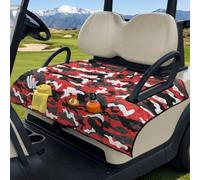 Wanyint Coprisedile per carrello da golf e pacchetto per il trasporto, si piega come una borsa con manico, misura universale per due posti, 4 tasche portaoggetti, poliestere lavabile in lavatrice