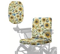 Wanyint Coprisedile per scooter per anziani disabili, previene vento/polvere/sole, copertura per sedia a rotelle elettrica per sedie a rotelle elettriche, scooter mobilità, farfalla girasole