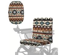 Wanyint Coprisedile per sedia a rotelle elettrica, in tessuto di poliestere, accessori per scooter e sedie elettriche, protegge da vento, polvere, sole, marrone azteco sud-ovest