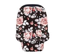 Wanyint - Coprisedili decorativi per seggiolino auto, motivo peonia, motivo floreale, per bambini e ragazze, multiuso