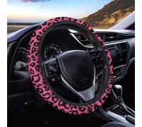 Wanyint Coprivolante elastico morbido per donne e uomini, universale, adatto per berline SUV, antiscivolo e lavabile, stampa leopardata rosa