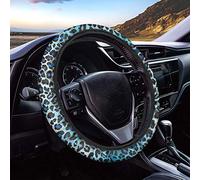 Wanyint Coprivolante universale personalizzato con stampa di ghepardo blu, 15 pezzi, per auto, stampa leopardata, accessori per auto, per donne, ragazze, uomini, leopardo blu