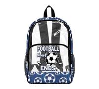 Wanyint Grande zaino trasparente in PVC resistente borsa trasparente 17 pollici zaino universitario vedere attraverso la borsa del libro per ragazzi ragazze bambini, Il calcio non finisce mai, One