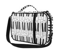 Wanyint Pretty Piano Print Bible Cover with Zippered Front and Handles Adjustable Straps for Men Women Lover Book Portable Fashion Bible Cover,Large Capacity Bible Tote Bag with Handles