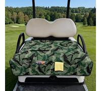 Wanyint Telo da golf cart con manico per trasporto e conservazione piegati, imbottitura trapuntata, 4 tasche portaoggetti, compatibile con la maggior parte dei carrelli a 2 posti, verde mimetico