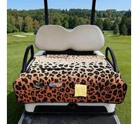 Wanyint Telo universale per golf cart per tutte le condizioni atmosferiche, design pieghevole con manico, adatto per EZGO, Club Car e altri golf cart a 2 posti, stampa leopardata sfumata