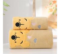 Wanym Set di Asciugamani da Bagno in Spugna, Asciugamano per Bambini, Asciugamani Spugna Asciugatura Rapida Morbidi, Soffici e Altamente Assorbenti per Spiaggia Nuoto Doccia,Giallo,Towel+Bath Towel