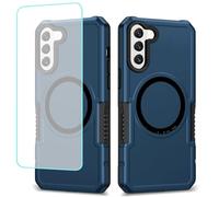 Wanyuexes Cover per Galaxy S24 FE Case, per Samsung S24 FE 5G SM-S721U Vetro Temperato, Compatibile con MagSafe Custodia per Samsung Galaxy S24 FE bleu