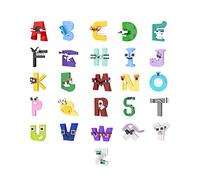 WANZPITS Alfabeto Lore Building Block Set, 26 Giocattoli per l'istruzione Lettere ABC Learning Toy Fun Filled Alphabet Knowledge Action Figure Animal Construction Sets (969 Pezzi),Lovely Letters