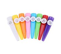 Waoclowr 24 kazoos in plastica, 8 strumenti musicali, buon compagno per chitarra, ukulele, violino, tastiera per pianoforte, grande regalo per gli amanti della musica (24 pezzi)