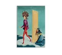 WAONZZAI Poster con stampa su tela, motivo: due donne, di Leonor Fini, decorazione per la casa, senza cornice, 60 x 90 cm