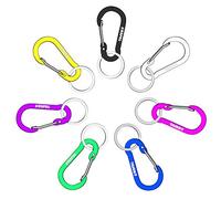 WAPAG Moschettoni 5cm Mini Clip Piccoli Portachiavi Hook di Primavera Biner per Chiavi Altri Articoli Ambulatori da casa Campeggio Escursioni (7Colore)