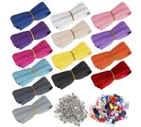 Wapasezyar 14 colori cerniera nylon infinito cerniere da 39,2 m al metro, chiusura lampo divisibile infinita con 56 zip e chiusura lampo per vestiti, biancheria da letto, cuscino, borsa astuccio
