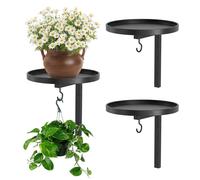 Wapasezyar Set di 2 supporti da parete per piante da parete, per soggiorno e balcone, colore nero
