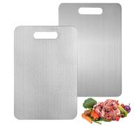 Wapasezyar Titan Tagliere 2025, in acciaio inox 316, Titanium Cutting Board per la cucina, tagliere double face in qualità alimentare, antiaderente (34 x 23 cm)