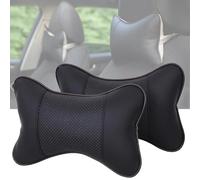 WAPEXI 2 Pezzi Auto Poggiatesta PU per Dodge Challenger 3/III | 2008-2023, Sostiene Il Collo e Allevia Il Dolore, Confortevole Cuscino Poggiatesta per Viaggi, Nero