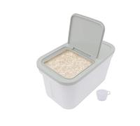 WAPHOERTE Contenitore per riso da 10 kg, ermetico con misurino, contenitore per polvere, contenitore per riso, cibo per cani, cibo per gatti e cornflakes, 22 x 38 x 23 cm