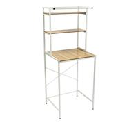WAPHOERTE Scaffale per lavatrice e asciugatrice con 3 ripiani, capacità di carico 10 kg, gadget salvaspazio per bagno, 69 × 60 × 176,5 cm